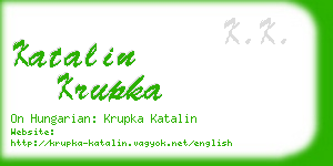 katalin krupka business card